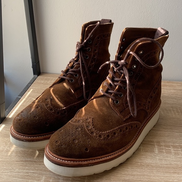 Grenson Fred V Brogue Boot 8 - Picture 2 of 12